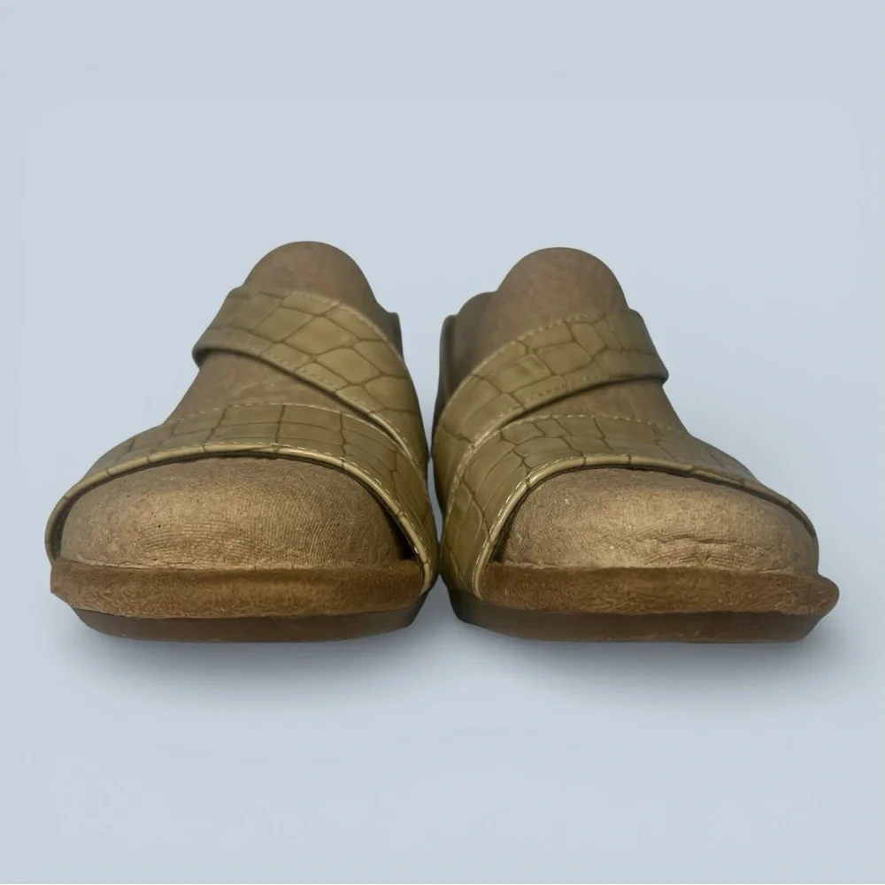 Aerosoles‎ Women's Sandals Brasserie Faux Croc Embossed Slingback Tan Sz 6.5 - Picture 9 of 13